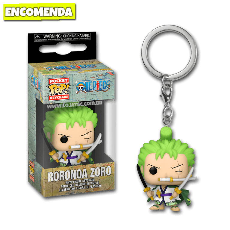 Funko Pop Chaveiro One Piece Roronoa Zoro Loja Tsc