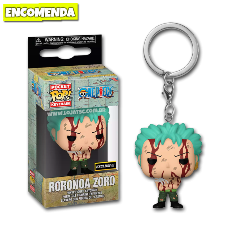 Funko Pop Chaveiro One Piece Roronoa Zoro Loja TSC