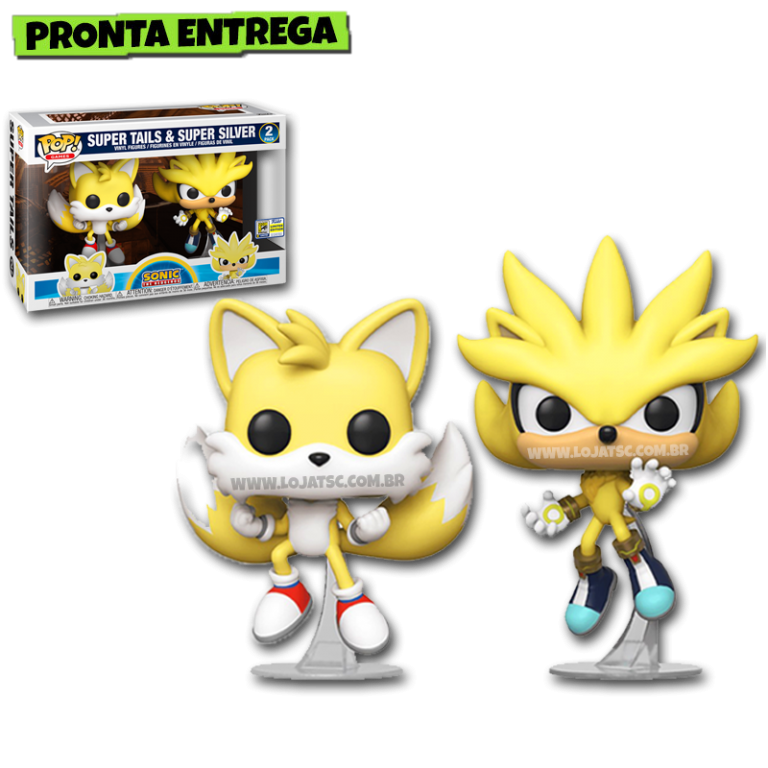 Funko Pop! Sonic - Super Tails & Super Silver (Pack) - Loja TSC