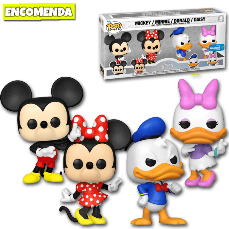 Funko Pop! Disney 100 - Mickey / Minnie / Donald / Daisy 4Pk - Loja TSC